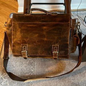 Kodiak Sitka Leather Antique Brown Messenger